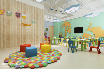 100万元打造700平米文化艺术空间 峰阁设计下的金启航幼儿培训中心